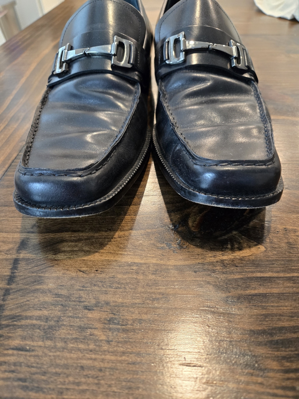 Salvatore Ferragamo Black Leather Men’s Bit Loafers 8.5